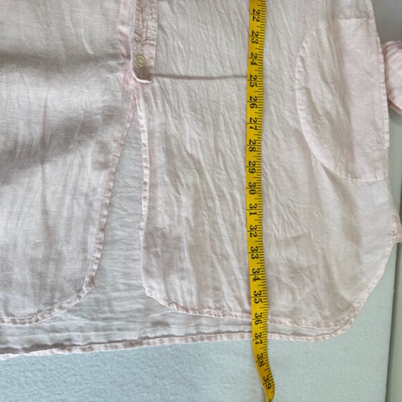 CP SHADES Light Pink Linen Button Down Tunic Maxi Shirt - Picture 9 of 9
